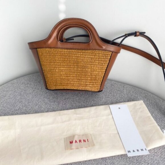 Marni Polished Straw Mini Handbag - Picture 5 of 8